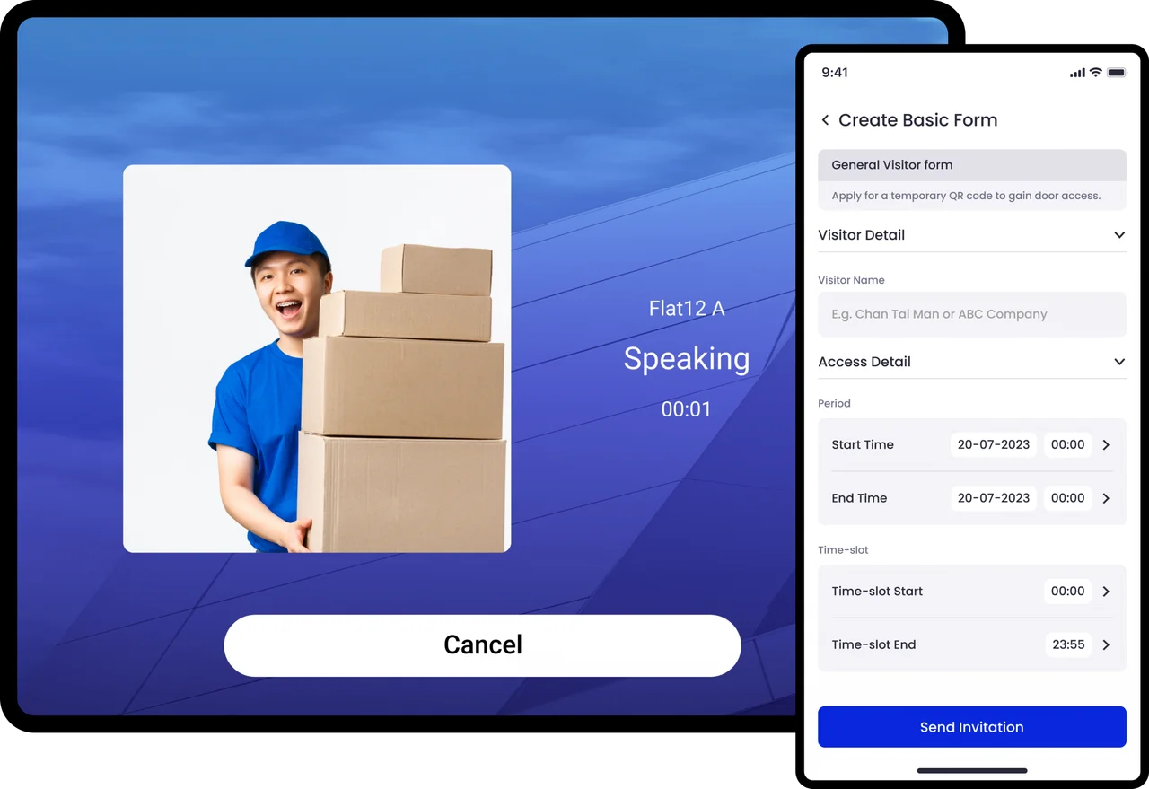 Visitor arrival product view