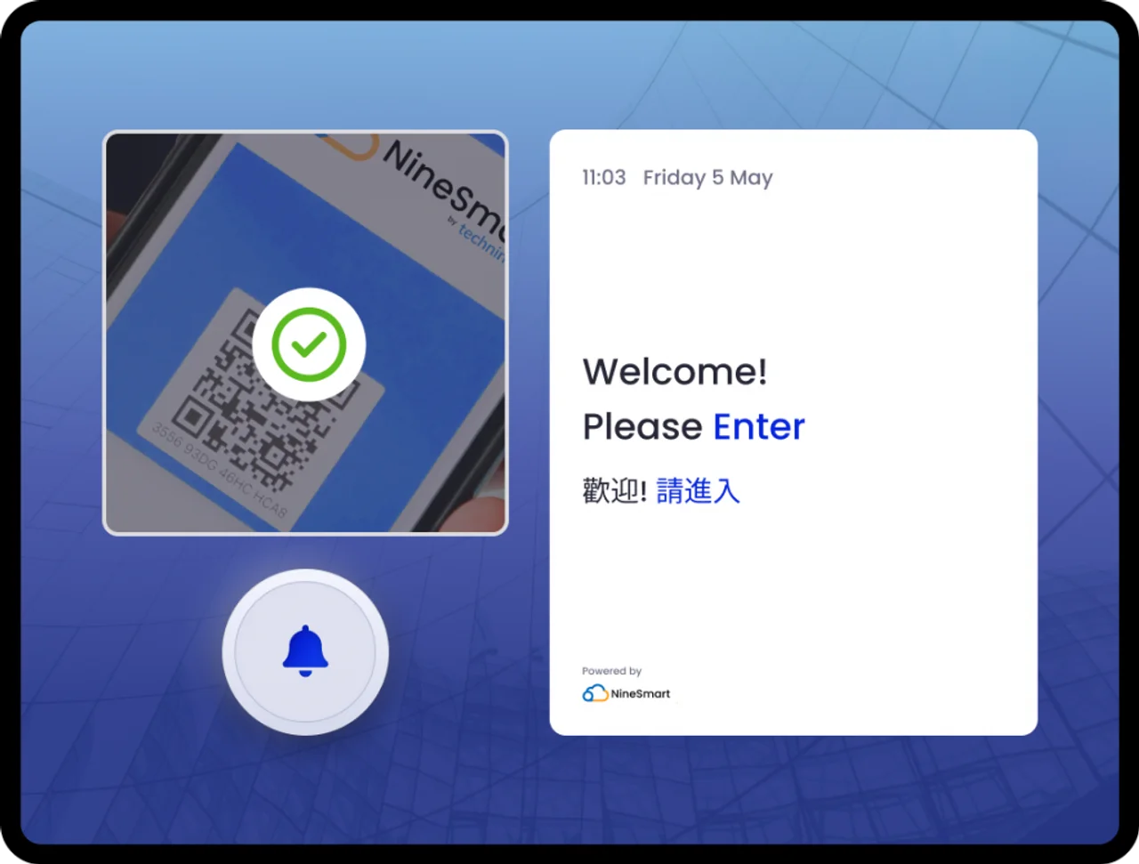 Smart Display visitor QR scanning screen